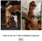 T-Rex aufblasbares Tyrannosaurus Dinosaurier Kostüm Kinder Erwachsene Rollenspiel Kostüm Halloween Maskottchen Partybekleidung