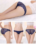 Damen Spitzenhöschen Sexy Transparenter Slip Niedriger Bund Baumwollzwickel Slips Übergröße Damenunterwäsche Dessous Neu Heißer Verkauf