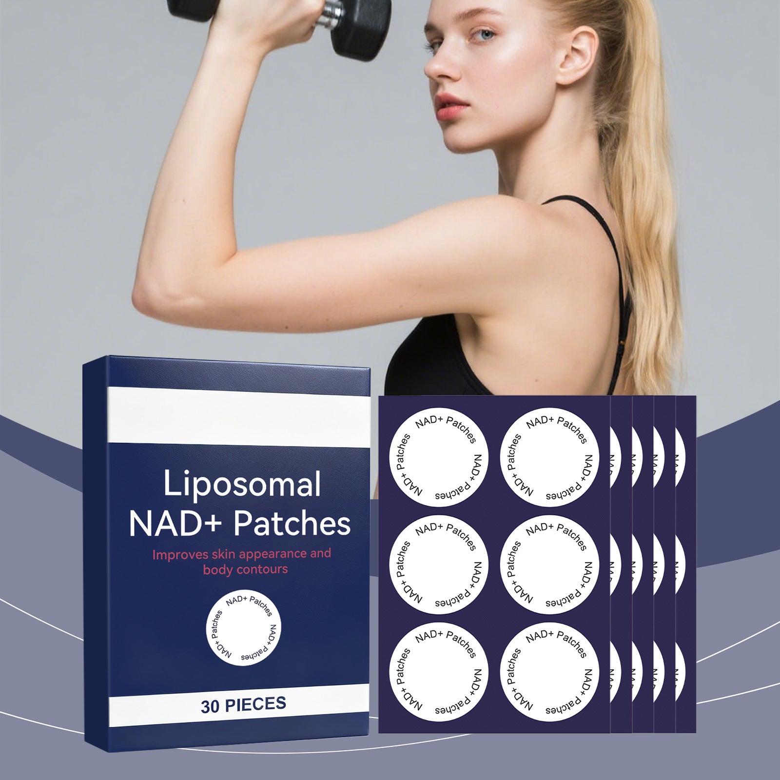 Liposomal Nad Pflaster Transdermale Absorption Steigern Zelluläre Energie Regulieren Stoffwechsel Gewichtsmanagement Gesundes Altern Pflaster