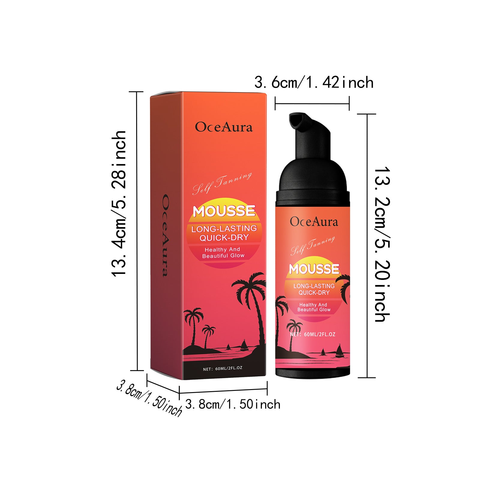 Self-Tanning Cream Mousse Waterproof Lasting Beach Outdoor Sunless Sunbathing Create Charming Bronzer Enhancer Tanner Skin Care