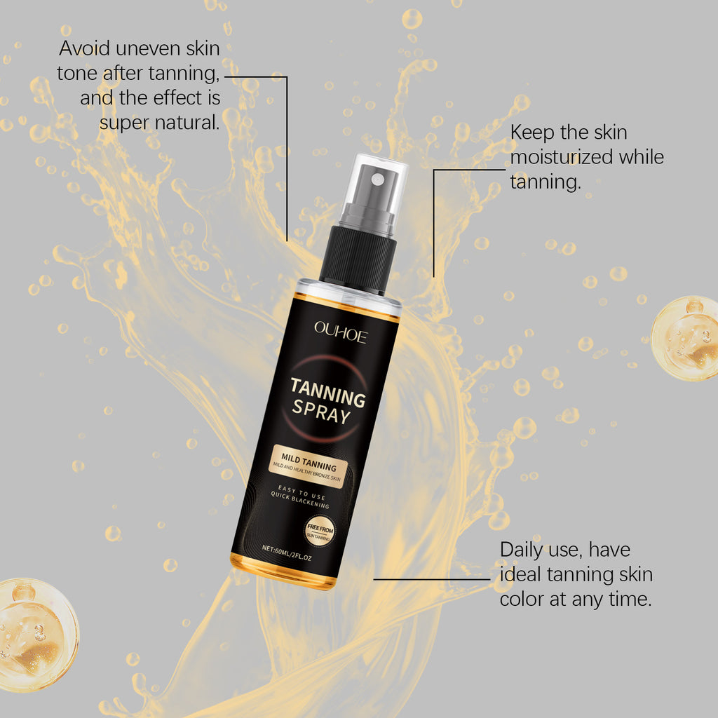 Bräunungsspray Sonnenbräune Beschleunigter Bräunungseffekt Glänzende Bräune Feuchtigkeitsspendendes Sommer Strand Sonnenbad Selbstbräunungsnebel