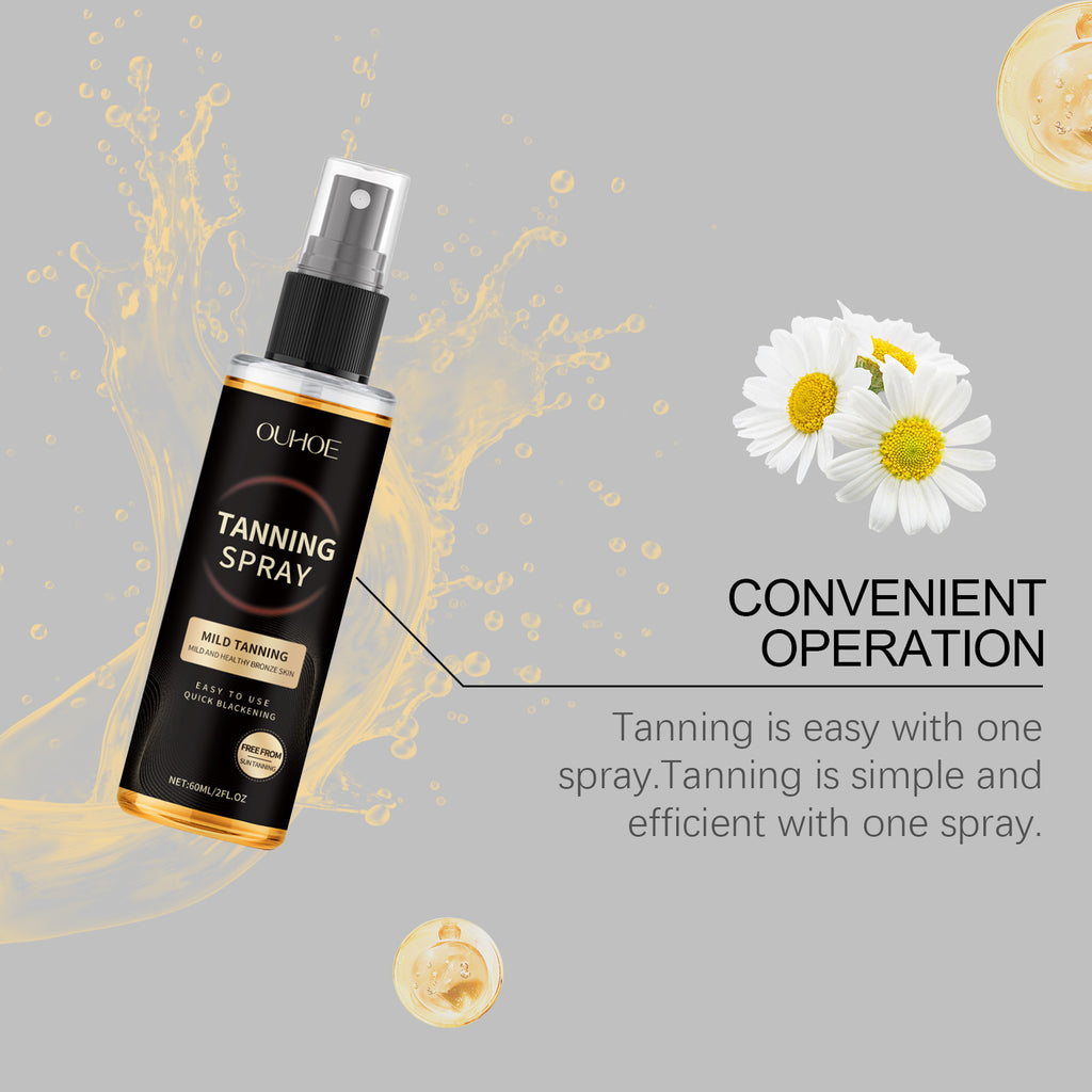 Bräunungsspray Sonnenbräune Beschleunigter Bräunungseffekt Glänzende Bräune Feuchtigkeitsspendendes Sommer Strand Sonnenbad Selbstbräunungsnebel