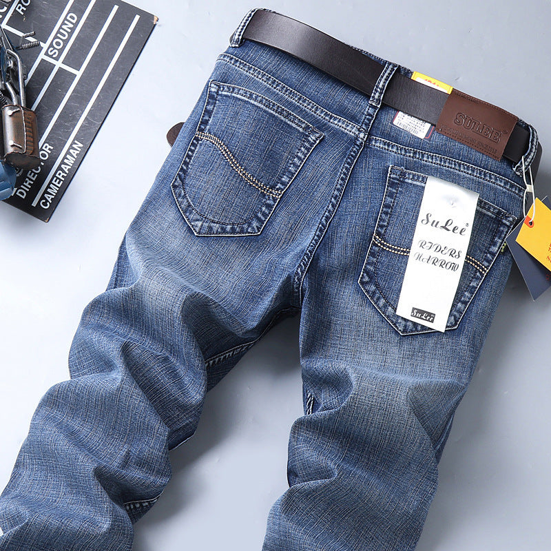 Su Lee Men's Jeans Spring and Summer New Straight Loose Business Elastic Versatile Long Pants Men's Cross-Border Men's Pants Main image