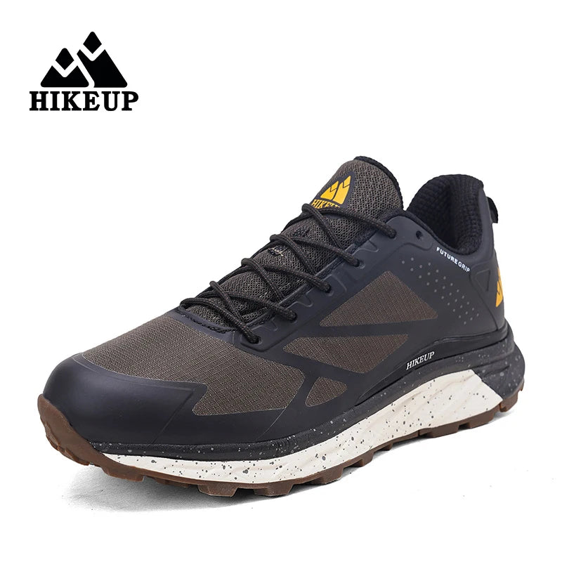 HIKEUP Outdoor Men's Sneakers Women Breathable Trail Running Shoes Hiking Shoes Trail Male Comfort Trekking Running Sneakers