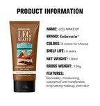 Wasserdichte Körper-Foundation mit gratis Puderquaste, Bronze Bein Make-up, lang anhaltende Bräunungscreme 100ml 3 Farben