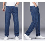 Herrenhose Büro Business Jeans Herren Klassische Blau Schwarz Baumwolle Stretch Straight Denim Hose Herren Marken Hosen