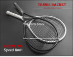 1x 27 Zoll Tennis-Racket, besaitet, Carbon-Aluminium-Legierung, Freizeit-Schläger, stoßfest, mit Tragetasche, für Erwachsene