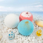 12 Stück Kinder-Badebomben mit Überraschungs-Meerestierspielzeug im Inneren, Ocean-Badesalzbälle, einzigartig, lindert Müdigkeit, sichere Inhaltsstoffe