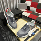 Luxusmarke Herrenschuhe Handgemachte Freizeit-Sneaker Jacquard-Nylon-Gewebe mit Wildleder Wander- und Radschuhe Laufschuhe Weihnachtsgeschenke