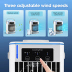 Mini-Klimaanlage Luftkühler Ventilator Tragbarer Wasserkühlungsventilator Mobile Klimaanlage für Zimmer, Büro, Autos