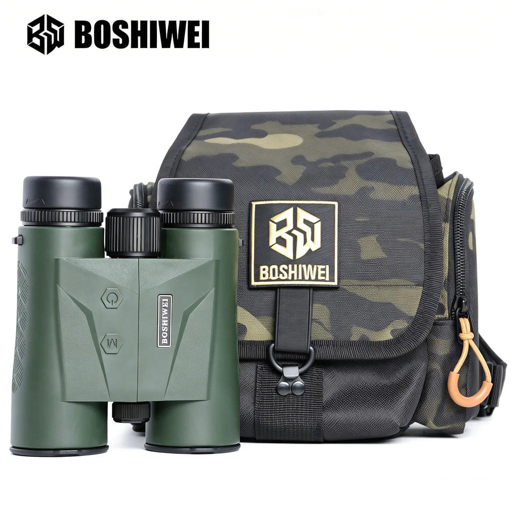 BOSHIWEI 10x42 HD Fernglas mit Laser-Entfernungsmesser IPX7 Wasserdicht Ergonomisches Design für lange Betrachtungs- und Messzeiten im Freien