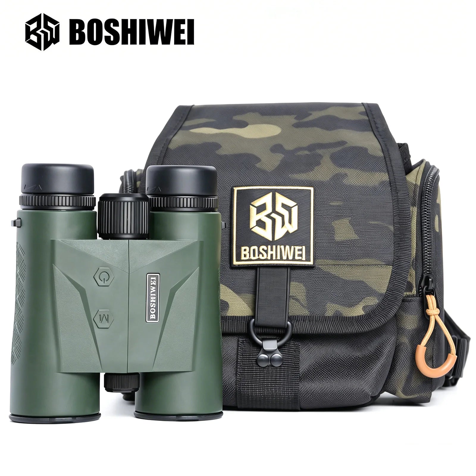 BOSHIWEI 10x42 HD Fernglas mit Laser-Entfernungsmesser IPX7 Wasserdicht Ergonomisches Design für lange Betrachtungs- und Messzeiten im Freien