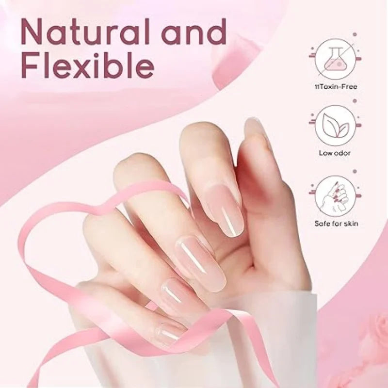 39-teiliges Nagelverlängerungs-Gel-Kit – enthält alle grundlegenden Nagelwerkzeuge, einfach zu bedienen für Anfänger. Einfaches Aufbaugel für Salon-Nägel