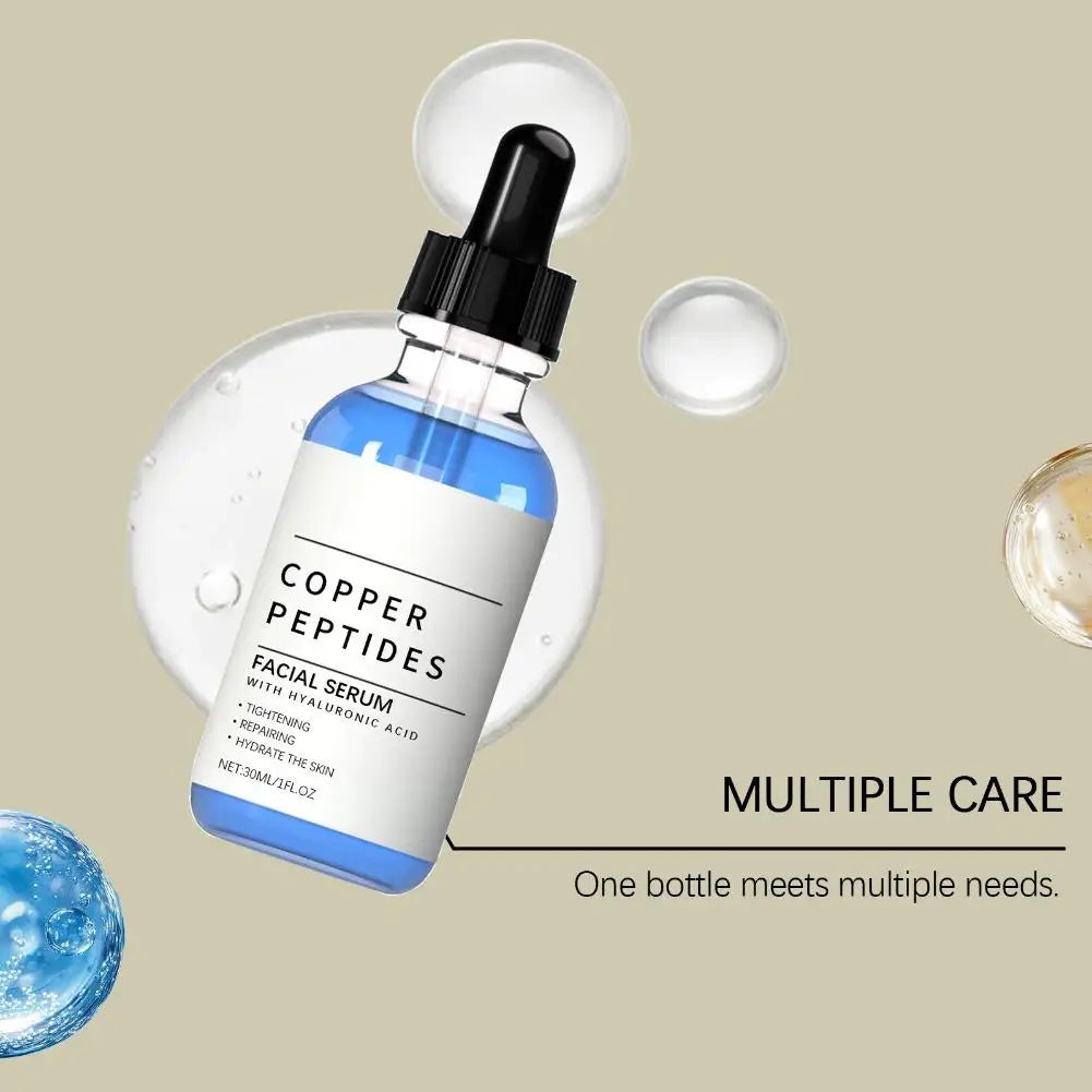 Kupferpeptid-Serum Anti-Falten-Entferner Antioxidans Hautstraffend Barriere-Reparatur Tiefe Hydration Hyaluronsäure-Gesichtsserum