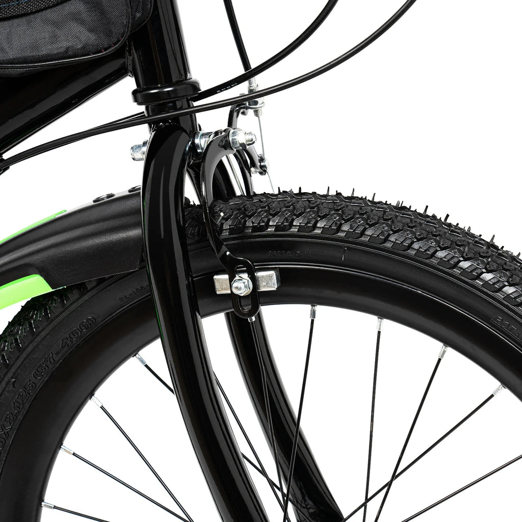 20 Zoll Mountainbike 7 Gänge, Verstellbarer Sattel Kinderfahrrad mit Schutzblechen und Flaschenhalter für Jungen und Mädchen 8-13 Jahre