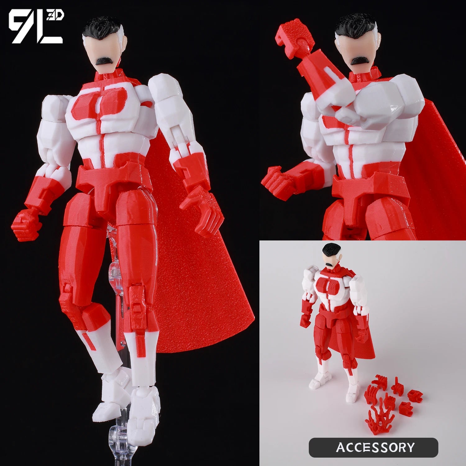9L3D Gedruckte Deadpool Wolverine Batman Spider-Man Venom Actionfiguren Dummy13 Lucky13 T13 Anime Modell Spielzeug Sammlerstücke Geschenke