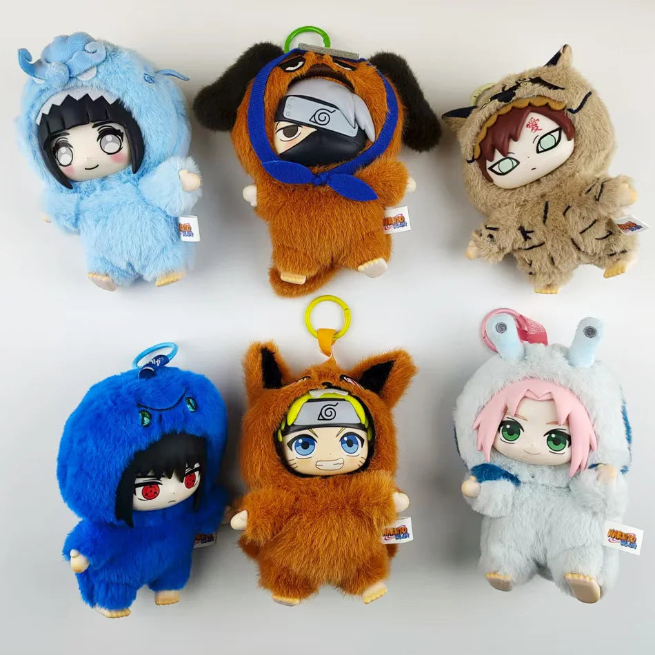 *Auf Lager  Naruto Itachi Sasuke Kakashi Gaara Serie Blind Box Trendiges Spielzeug Figur Plüsch Anhänger Sammlung Weihnachtsgeschenk
