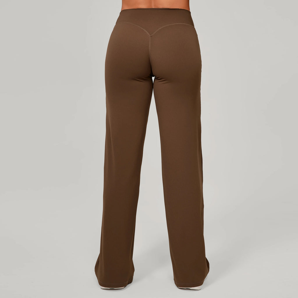 Damen gerade Yoga-Leggings weicher, dehnbarer Stoff Damen-Yogahosen GYM Schweißableitende Eigenschaften Lauf-Sport-Hosen