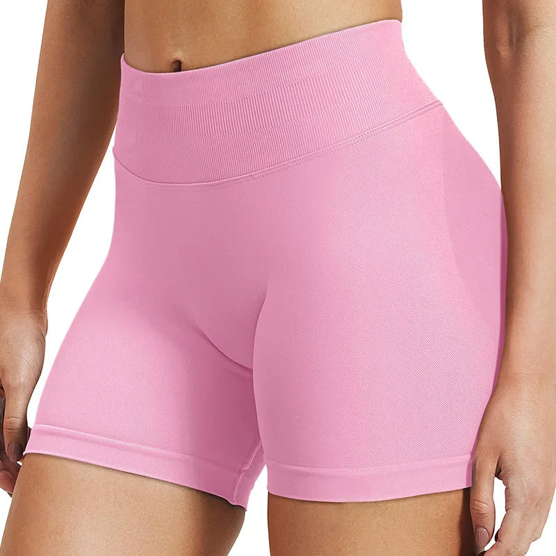 4.5'' Shorts Nahtlos Gerippter Bund Gym Shorts Scrunch Butt Yoga Shorts Booty High Stretch Laufshorts Radlerhosen Zweitbild