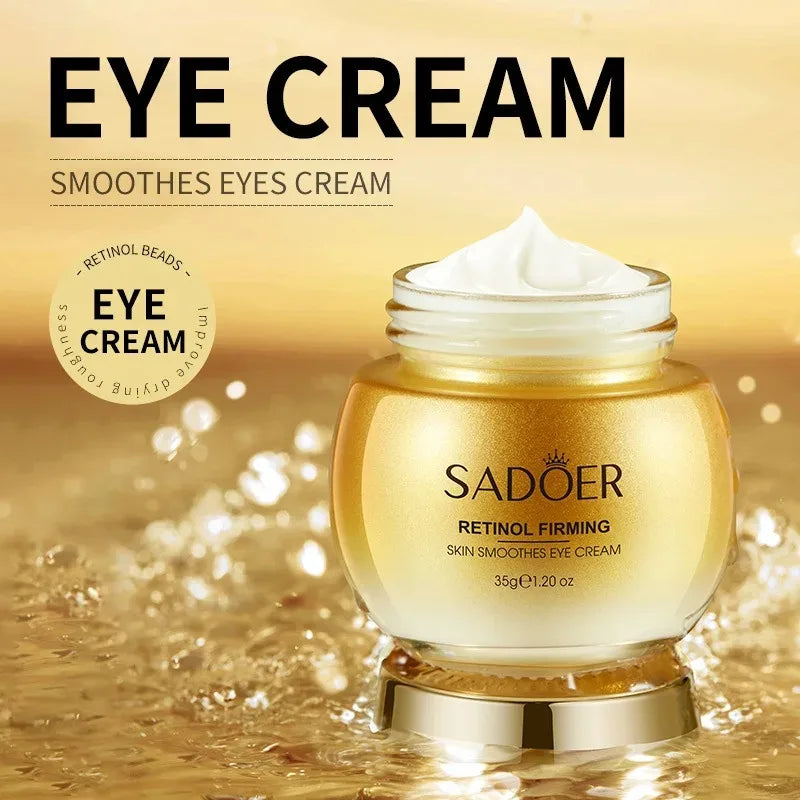 SADOER Retinol-Augencreme reduziert Augenringe und Falten, spendet Feuchtigkeit und strafft die Augenpartie, koreanisches Augenpflegeprodukt