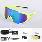 X-TIGER Radsportbrille Polarisierte Brille Fahrradbrille Sport Herren Photochrome Sonnenbrille MTB Rennrad Brille 3/5 Gläser