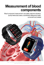 Neue Gesundheitsuhr Harnsäure Blutdruck Blutsauerstoff Körperanalyse Körperfett Smartwatch EKG+PPG Bluetooth Anruf Uhr Frauen Männer