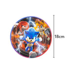 Sonic Geburtstagsparty Dekoration Spiel Igel Ballons Actionfigur Party Pappteller Handtuch Becher Tischdecke Spielzeug Kindergeschenke