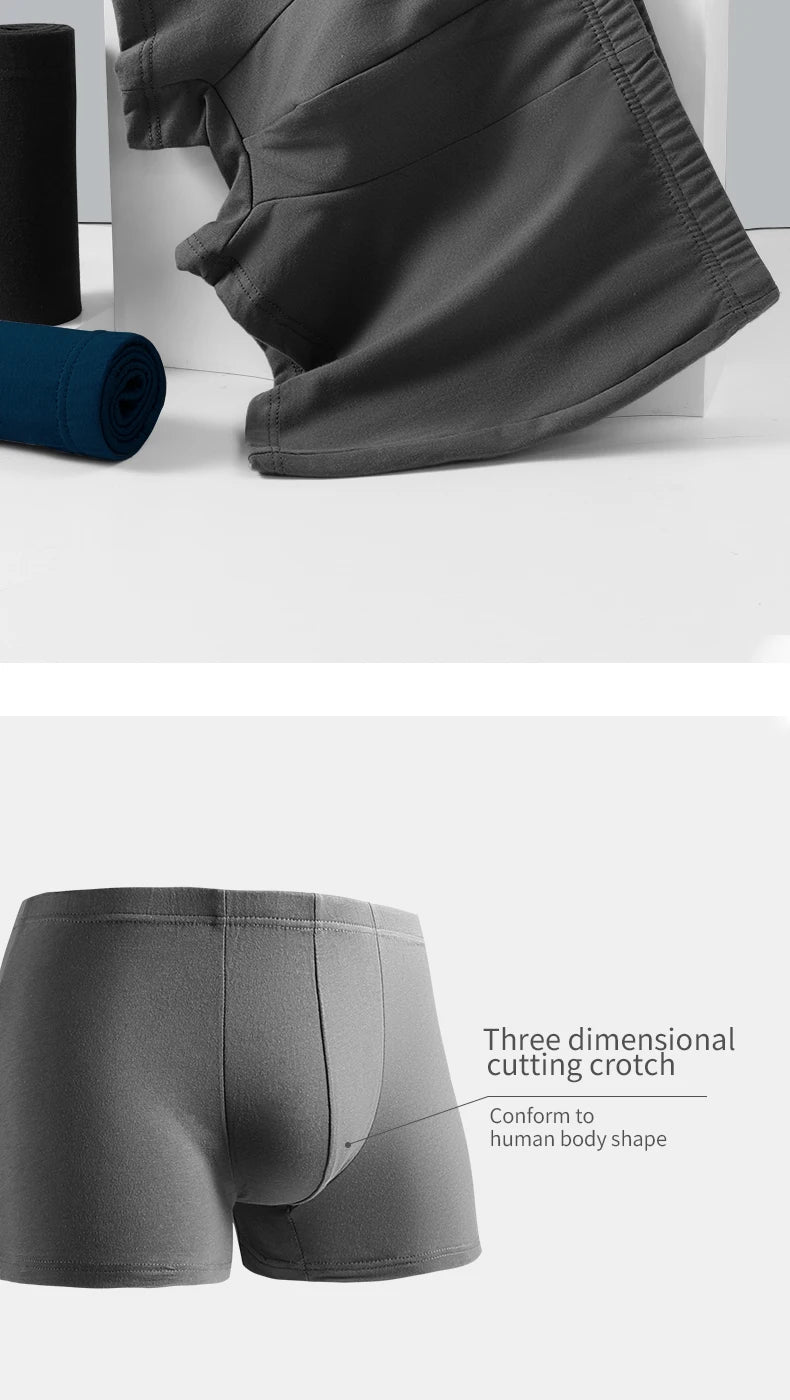 Herrenunterwäsche 100% Baumwolle Boxer Briefs Sommer Große Größe Dünne Atmungsaktive Komfort Unterwäsche Sport Jungen Boxer Briefs