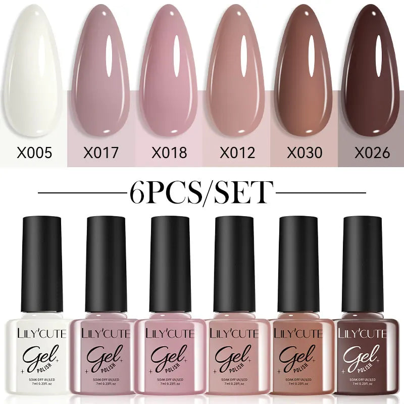 LILYCUTE Nagelgel-Politur-Set, Rosa Grün, Frühling, DIY-Nagelkunst-Design, lang anhaltend, Soak Off UV Gel, Maniküre, Malgel, Vernis-Kit
