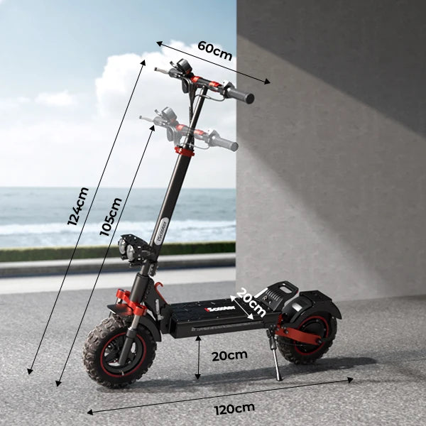 iScooter iX5S E-Scooter 48V15Ah Akku 1000W Motor EABS Bremssystem Elektroroller 11" Offroad-Reifen City E-Scooter für Erwachsene