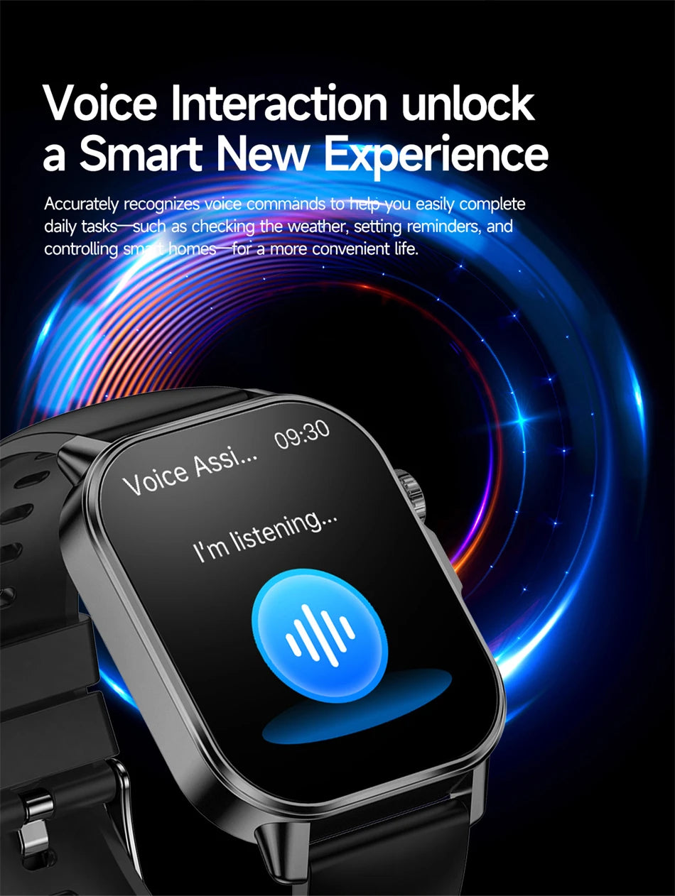 Neue Herren Smartwatch für präzise Gesundheitsdiagnose: EKG, Blutdruck, Blutsauerstoff, Blutfett, Harnsäure, Temperatur, Bluetooth-Anruf