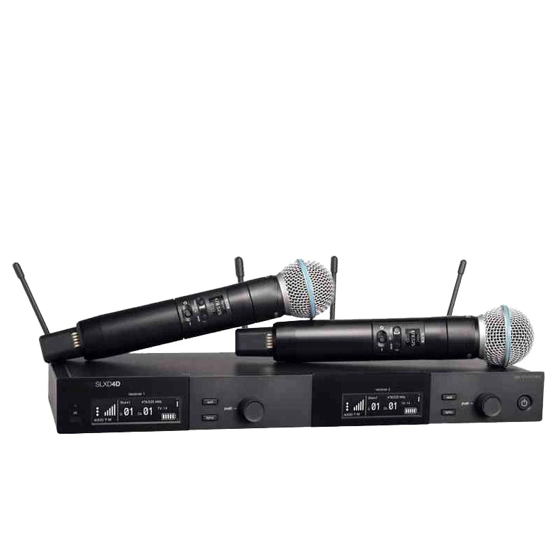 SLXD Mikrofon 500/600/800MHz Drahtloses Mikrofonsystem 4-Pin Headset KSM8/Beta58 Professionelles Audio-Equipment für Bühne Karaoke