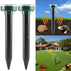 4/8X Solar-Vertreiber Solarbetrieben Ultraschall Sonic Maus Maulwurf Schädlings Nagetier Abwehr Vibrationswelle Garten Rasen Bauernhof Feld Außenbereich