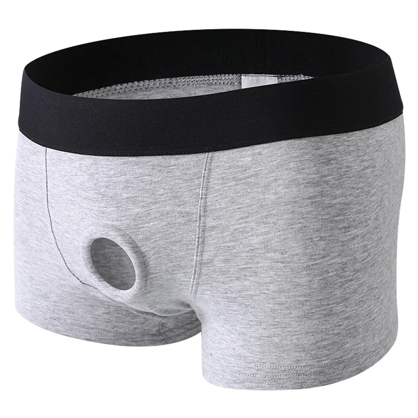 CLEVER-MENMODE Herrenunterhose mit offenem Penisbeutel, Loch, Boxershorts, Cockring, Slip, Baumwollunterwäsche, Boxershorts hombre