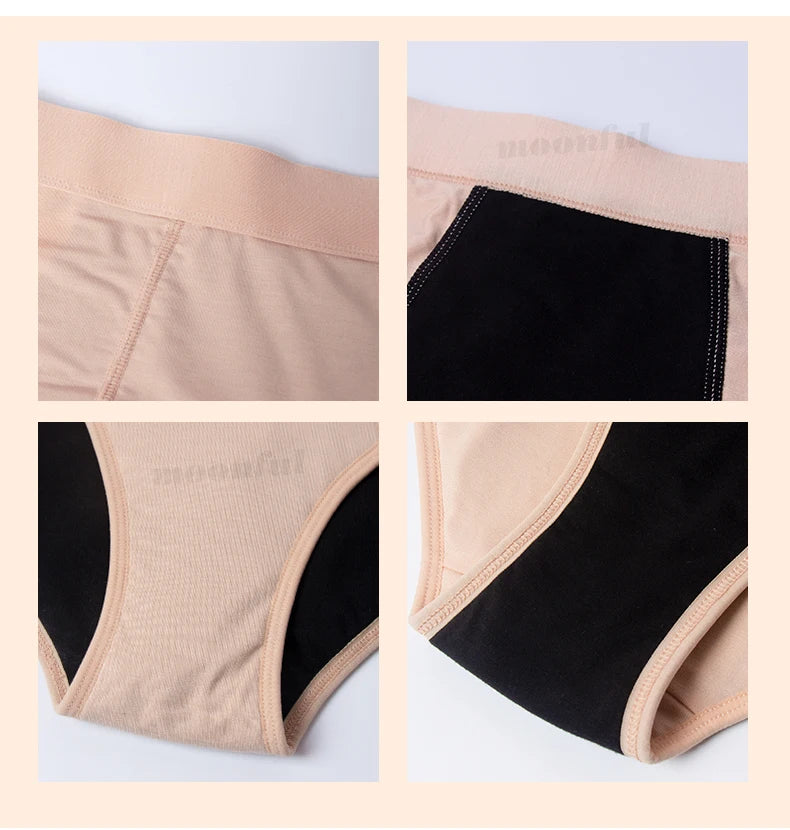 3 Stk./Set Menstruationshöschen Damen sehr starke Blutung Menstruationsunterwäsche High Waist Auslaufsicher Period Panties für Mädchen Set