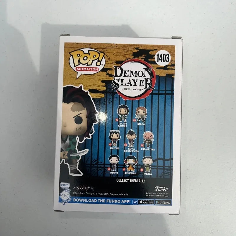 Funko POP Original Echtes Demon Slayer Anime Figur Tanjiro Kamado 1403 Actionfigur Spielzeug für Jungen Mädchen Geschenkmodell