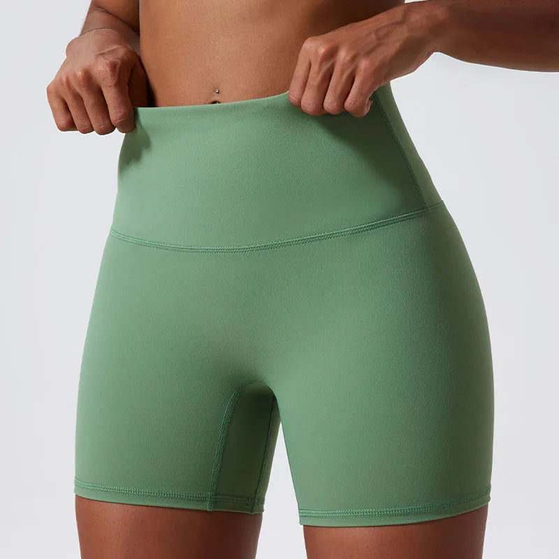 Hearuisavy Damen Yoga Shorts Sommer Soft Buttock Lift Gym Leggings High Waist Sport Shorts Damen Running Workout Shorts Female
