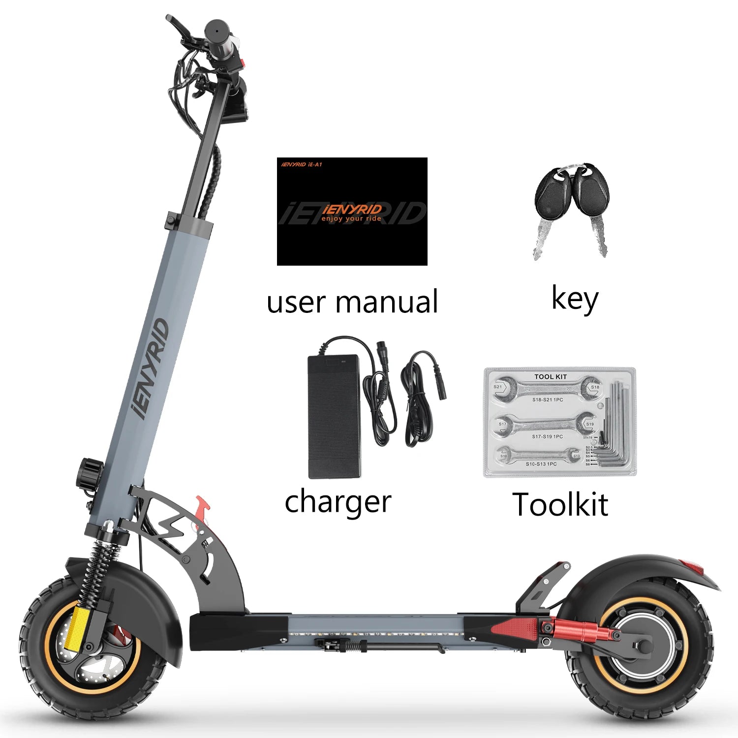 Polnisches Lager. Schnelle Lieferung E-Scooter iENYRID A1 Elektroroller für Erwachsene, leicht für tägliche Pendelfahrten, Dual Sho