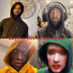 Cosplay 3D-gedruckte Kanye-Maske Stretch Mesh Vollgesichtsmaske Männer Frauen Rollenspiel Kopfbedeckung Halloween Maskerade Sturmhaube Kopfbedeckung