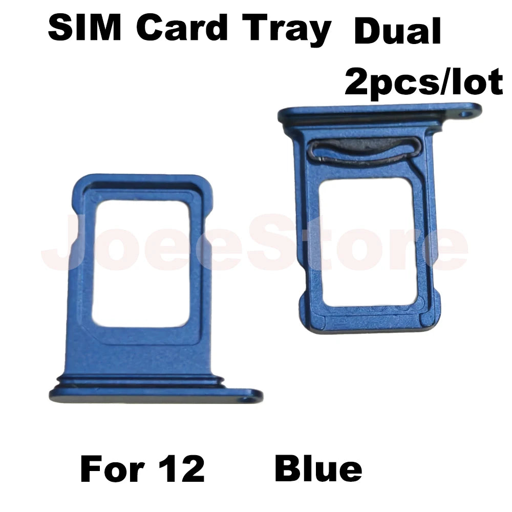 2 Stück SIM-Karten-Fachschlitz für iPhone 12 13 Dual-SIM-Karten-Adapter-Chip-Halter Ersatzteile