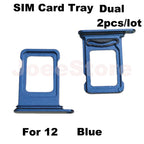 2 Stück SIM-Karten-Fachschlitz für iPhone 12 13 Dual-SIM-Karten-Adapter-Chip-Halter Ersatzteile