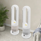 Blattloser Ventilator zum Kühlen und Heizen 220 V mit Timer, Fernbedienung, 8 Windstärken, leise, für Zuhause, Klimaanlage, Heizung, LED-Anzeige