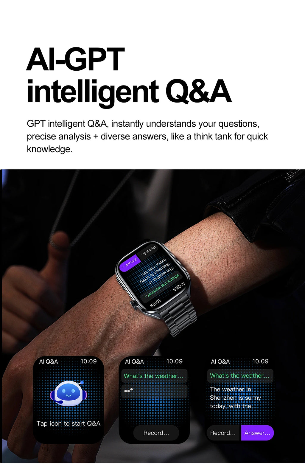 Neue Gesundheitsuhr Harnsäure Blutdruck Blutsauerstoff Körperanalyse Körperfett Smartwatch EKG+PPG Bluetooth Anruf Uhr Frauen Männer