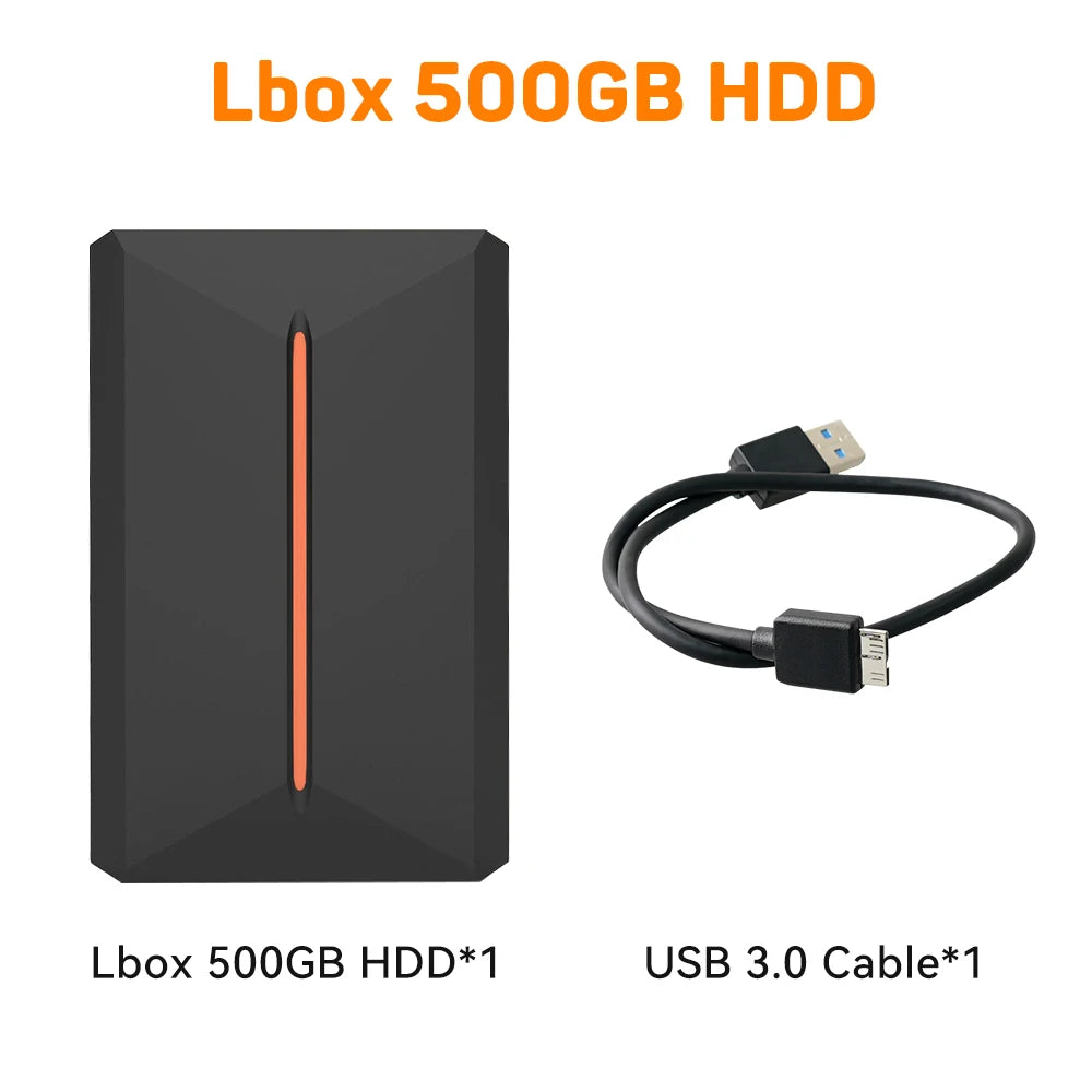 Launchbox 500GB Gaming-Festplatte, tragbare Gaming HDD mit über 3700 PC-/3D-Spielen für PS4/PS3/PS2/Wii/WiiU/Switch Spielekonsolen für PC