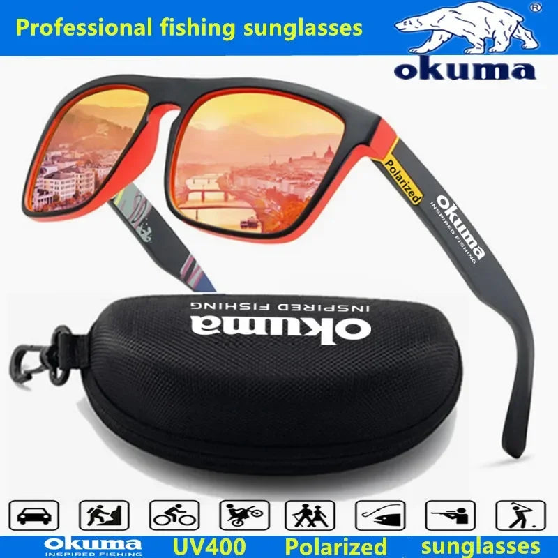 Okuma polarisierte Sonnenbrillen UV400 für Herren und Damen Outdoor-Jagd, Angeln, Autofahren, Radfahren, Sonnenbrillen, optionale Box
