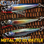 B&U Rattle Jig Meeresköder Metall-Jig 40g 60g 80g Weitwurfköder Spinn-Kunstköder mit Haken Blinker Angelzubehör