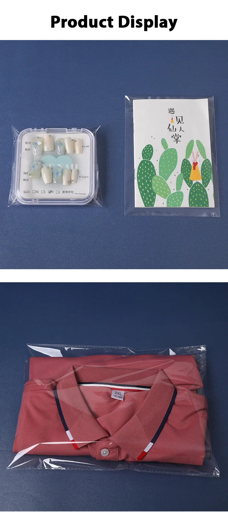 100 Stück OPP selbstklebende transparente Plastiktüte Kleidung Schmuck Verpackung Selbstklebende Keks-Bonbon-Verpackung Cellophan-Beutel