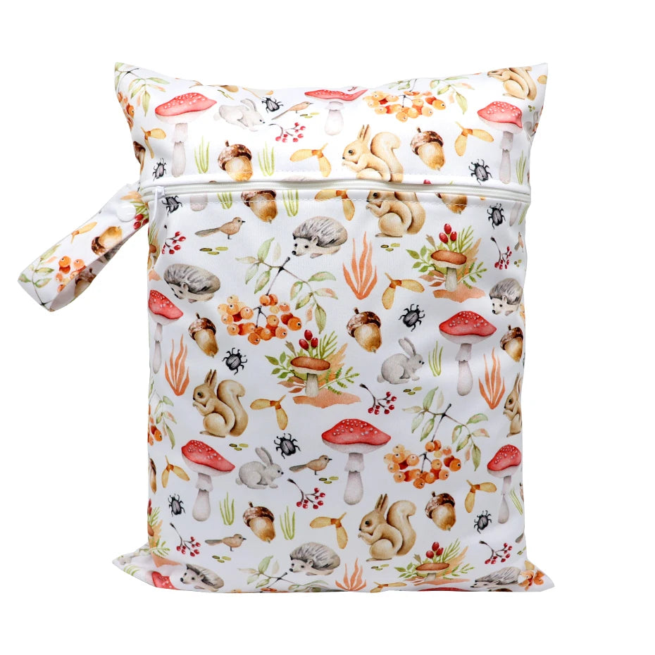 Wasserdichte Wickeltasche Windeltasche Mama Baby Umstandstasche Waschbare Reißverschluss Windel-Organizer Trockenbeutel Reisetragetasche 30x40cm
