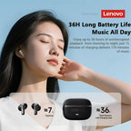 Choice Lenovo LE208 Kabellose Lederkopfhörer Bluetooth 6.0 ENC Kopfhörer Rauschunterdrückung Headset Geringe Latenz Gaming-Headset