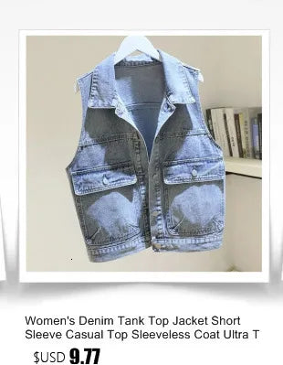 Mode Jeansweste Damen Cropped Frühling Sommer Ärmellose Tops Kurze Jacken Weste Top Oberbekleidung Jeans Cowboy Female